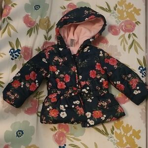 Floral Kids Jacket with Hood